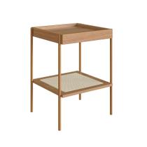 Mesa Lateral Quadrada Oslo Hanover e Dourada