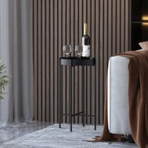 Mesa Lateral Redonda com Bandeja Apoio Sala Aço Collie 30x60 Mesa Lateral Redonda com Bandeja Apoio Sala Aço Collie 30x60