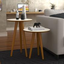 Mesa lateral redonda conjunto 2 un para sala de estar