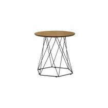 Mesa Lateral Redonda Hortencia 60cm Base Preta - Tommy Design