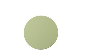 Mesa lateral redonda Yardlio Shabby Chic com base de pedestal
