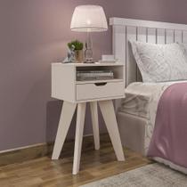 Mesa Lateral Retrô+Gaveta Cr45135 Off White Off White Mesa Lateral Retrô+Gaveta Cr45135 Off White Off White