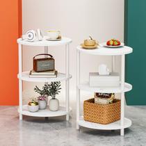 Mesa lateral RISWER pequena redonda de 3 camadas, oval, madeira rústica, mármore Mesa lateral RISWER pequena redonda de 3 camadas, oval, madeira rústica, mármore