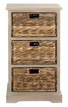 Mesa lateral SAFAVIEH American Homes Halle com 3 cestos de vime