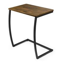 Mesa lateral SRIWATANA Vintage em forma de C, sofá Walnut