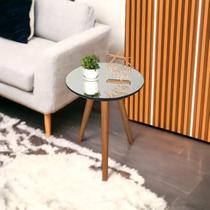 Mesa Lateral Tampo Espelhado 50x40cm Pés Palito Mesa Lateral Tampo Espelhado 50x40cm Pés Palito