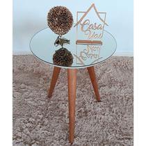 Mesa Lateral Tampo Espelhado 60x40cm Pés Palito Mesa Lateral Tampo Espelhado 60x40cm Pés Palito