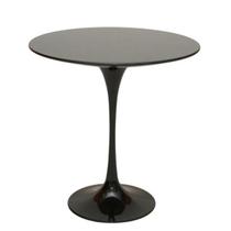 Mesa Lateral Tulipa Saarinen Redonda 51 cm - Laca Preta