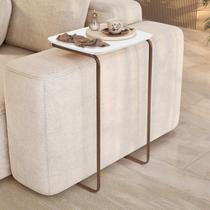 Mesa Lateral Ultraflex - Lf 5011 68x40x33 Cm Branco/Café