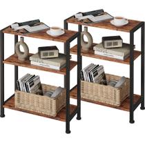 Mesa lateral Vantimo, conjunto de 2 camadas para espaços pequenos Mesa lateral Vantimo, conjunto de 2 camadas para espaços pequenos