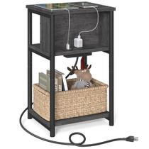 Mesa lateral VASAGLE Charging Station 3 camadas Misty Grey Mesa lateral VASAGLE Charging Station 3 camadas Misty Grey