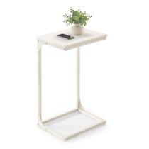 Mesa lateral VASAGLE em forma de C creme branca 30x40x67 cm Mesa lateral VASAGLE em forma de C creme branca 30x40x67 cm