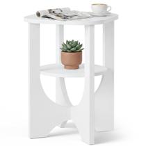 Mesa lateral VASAGLE ULET233W101S de 2 níveis, branco nuvem Mesa lateral VASAGLE ULET233W101S de 2 níveis, branco nuvem