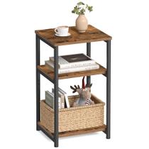 Mesa lateral VASAGLE ULET273B01 marrom rústico e preto clássico Mesa lateral VASAGLE ULET273B01 marrom rústico e preto clássico