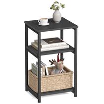 Mesa lateral VASAGLE ULET273B16 3 camadas 30x34x58 cm preta