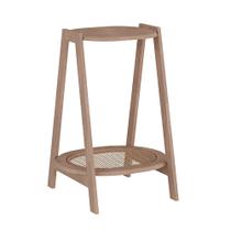 Mesa Lateral Veneza Cavalete com Rattan - 6038