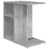 Mesa lateral vidaXL Concrete Grey 50x30x50cm Madeira projetada
