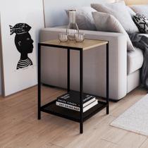 Mesa Lateral York 40x40 Estilo Industrial Artesano