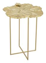 Mesa lateral Zuo Lotus Gold Iron 42x41x54 cm para interior Mesa lateral Zuo Lotus Gold Iron 42x41x54 cm para interior