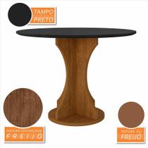 Mesa Linares Com 4 Cadeiras Sextavada Freijó/preto/material sintético Preto - M.a
