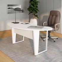 Mesa Linear Orgânica 175cm x 92cm com Pés Metal para Escritório F5 Office