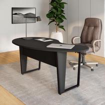 Mesa Linear Orgânica 175cm x 92cm com Pés Metal para Escritório F5 Office