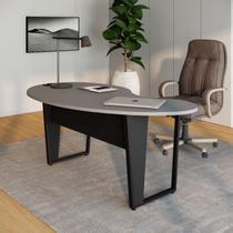 Mesa Linear Orgânica 175cm x 92cm com Pés Metal para Escritório F5 Office