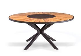 Mesa Luanda 130 cm Centro Giratório para 6 Lugares