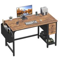 Mesa Lufeiya 120cm marrom rústico com gavetas de tecido Mesa Lufeiya 120cm marrom rústico com gavetas de tecido