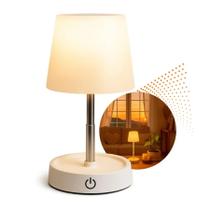 Mesa Luminária Led Touch Abajur Luz Quente USB Moderna Compacta