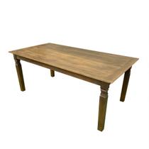 Mesa Madeira de Demolição Retangular 2M x 1M Escura Maciça Sudeste Rústico Mesa Madeira de Demolição Retangular 2M x 1M Escura Maciça Sudeste Rústico