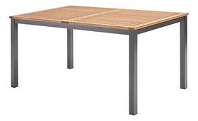 Mesa Madeira E Alumínio 74x89x150cm 6 Pessoas - Deluxe Mesa Madeira E Alumínio 74x89x150cm 6 Pessoas - Deluxe