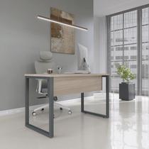 Mesa Madeira M134/60P25TUB 134cm Industrial Nogueira e Grafito Cinza Mesa Madeira M134/60P25TUB 134cm Industrial Nogueira e Grafito Cinza