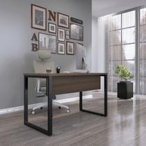 Mesa Madeira M134/60P25TUB 134cm Industrial Walnut e Preto Marrom Mesa Madeira M134/60P25TUB 134cm Industrial Walnut e Preto Marrom