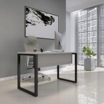 Mesa Madeira M150/60P25TUB 150cm Industrial Cinza e Preto