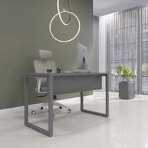 Mesa Madeira M150/60P25TUB 150cm Industrial Grafito Cinza