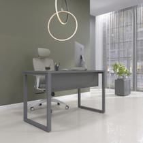 Mesa Madeira M150/70P25TUB 150cm Industrial Grafito Cinza
