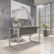 Mesa Madeira M150/70P25TUB 150cm Industrial Grafito e Cinza