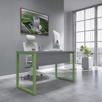 Mesa Madeira M150/70P25TUB 150cm Industrial Grafito e Verde Miró Cinza Mesa Madeira M150/70P25TUB 150cm Industrial Grafito e Verde Miró Cinza