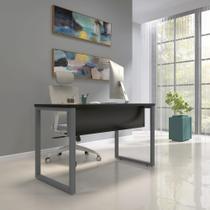 Mesa Madeira M150/70P25TUB 150cm Industrial Preto e Grafito
