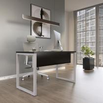 Mesa Madeira M1700/700p25tub 170cm Industrial Preto E Cinza