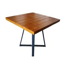 Mesa Madeira Maciça 80x80cm Quadrada Restaurante Cafeteria Cozinha Sala de Jantar