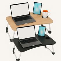 Mesa Madeira Portátil Dobrável Articulada Acessório Para Suporte Notebook Tablet Porta Copo Caneta Mesa Madeira Portátil Dobrável Articulada Acessório Para Suporte Notebook Tablet Porta Copo Caneta