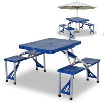 Mesa Maleta Dobrável Com 4 Banquinhos Portátil Camping Praia Mesa Maleta Dobrável Com 4 Banquinhos Portátil Camping Praia
