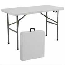 Mesa Maleta Dobrável Vghome 1,22x0,61x0,74m - Branca Mesa Maleta Dobrável Vghome 1,22x0,61x0,74m - Branca