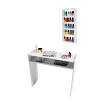Mesa Manicure com Expositor Branco Nail Designer Salões Estúdios de Beleza Oferta Mesa Manicure com Expositor Branco Nail Designer Salões Estúdios de Beleza Oferta