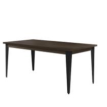 Mesa Md03 1,20x0,90 Tampo De Madeira Preto Mocacino MDecor