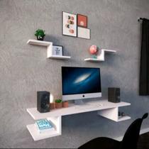 Mesa Mesinha 03 90cm Suspensa Computador Slim Elohim 90cm - Jha's MDF