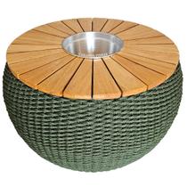 Mesa Mesinha de Centro Em Corda Náutica Com Champanheira