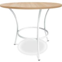 Mesa Mesinha De Centro Savona Redonda Área Externa Lazer Branco